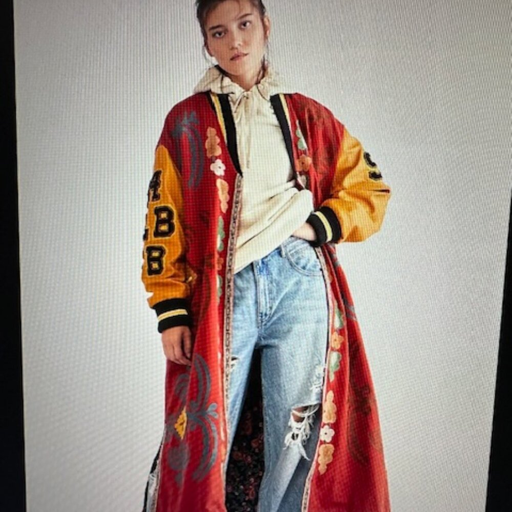 Free People Meadow Varsity Bomber Jacket